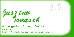 gusztav tomasch business card