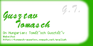 gusztav tomasch business card